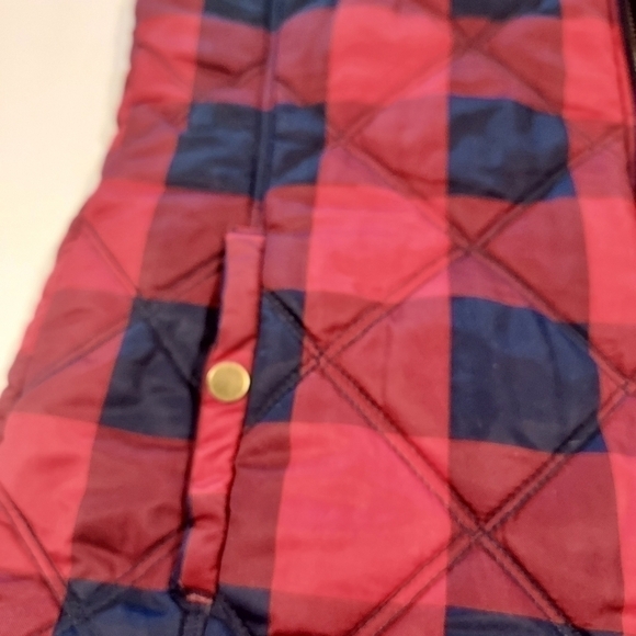 𝅺KENSIE Jeans Quilted Puffer Buffalo Plaid Vest - Picture 9 of 10